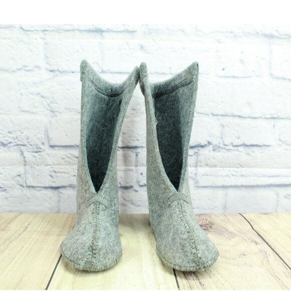 LL Bean Gray Wool Warm Replacement Boot Liner Inserts Size 11 - Picture 4 of 9